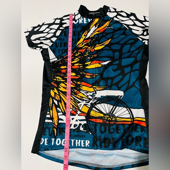 PRIMAL Womens Colorful Graphic Cycling Jersey “Ride Forever Together” SIZE 2XL - Picture 10 of 12